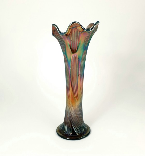 Jugendstil - Vase / Baumstamm aus Carnival Glas, um 1915.