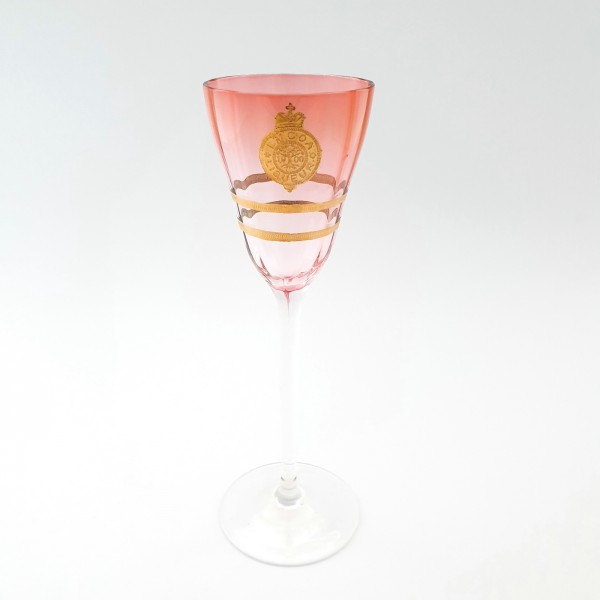 Jugendstil - Weinglas / Stengelglas "LUCCA LIQUEUR 1900". Entwurf Kolo Moser. Meyr's. Neffe.
