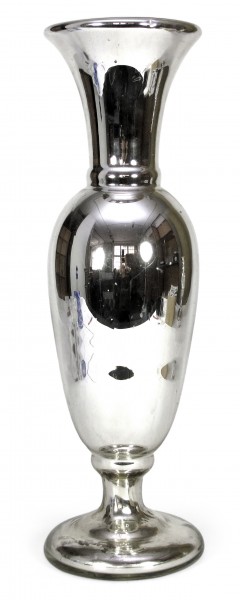 Bauernsilber / Silberglas grosse Vase 57 cm. Bayrischer Wald oder Böhmen, 2.H.19.Jh.