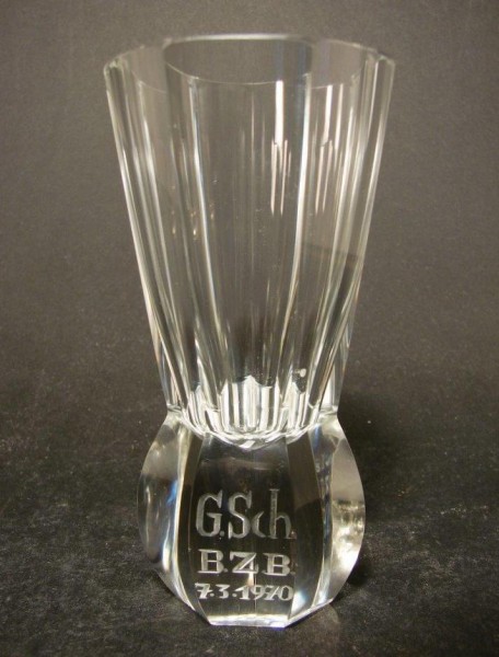 Freimaurer - Logenglas B.Z.B., datiert 1970.