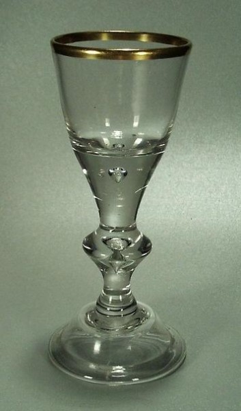 Barock - Kelchglas mit Goldrand. Lauenstein, 18.Jh.