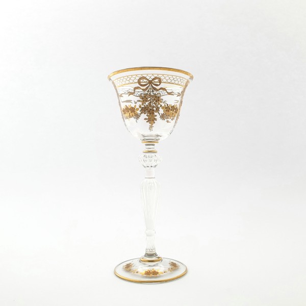 Jugendstil - Weinglas. Alexander Pfohl / Dekor, Graham & Zenker / Form. Josephinenhütte, um 1920