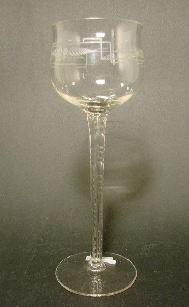 Jugendstil - Weinglas. Poschinger, um 1920.