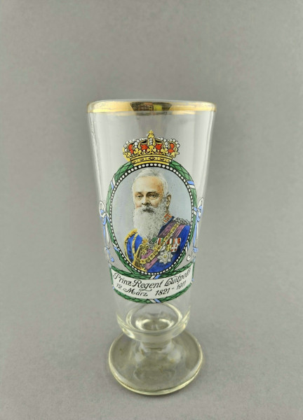Bockbierglas / Weissbier mit "Prinz-Regent Luitpold 12. März 1821-1911".