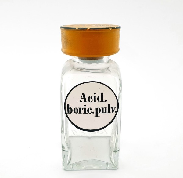 Apothekenflasche "Acid. boric. pulv.", 19.Jh.