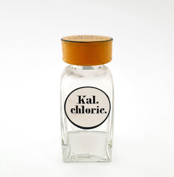 Apothekenflasche "Kal. chloric.", 19.Jh.
