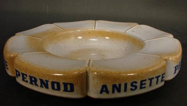 Keramik - Aschenbecher PERNOD ANISETTE.