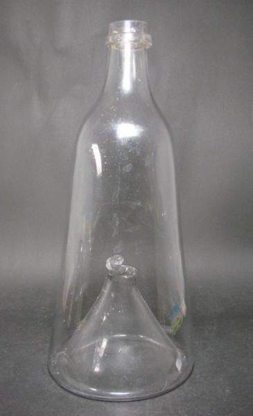 Fischreuse, mundgeblasenes Glas.19.Jh.