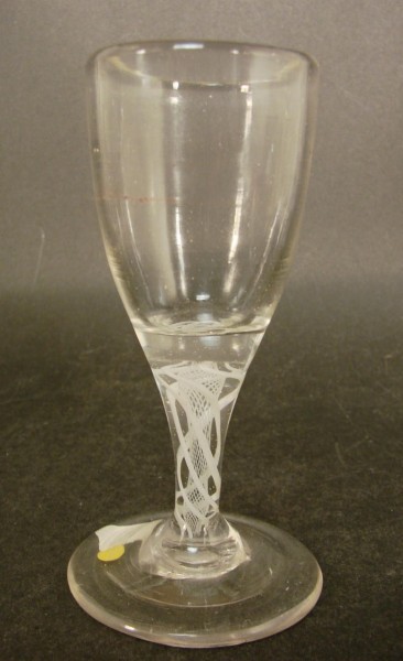 Barock - Schnapsglas / Fadenglas mit Abriß, 2.H. 18.Jh.