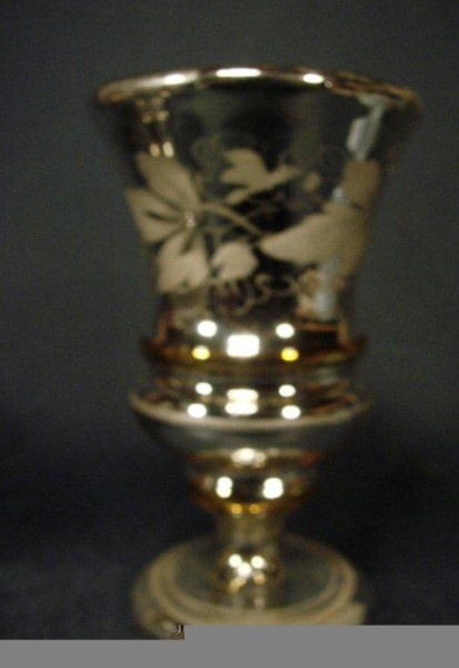Bauernsilber / Silberglas Pokalglas. Böhmen, 19.Jh.