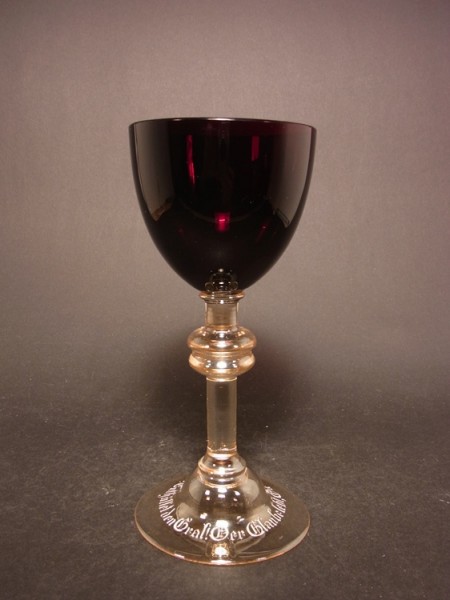 Freimaurer - Logenglas, sogenannter Blutpokal. Josephinenhütte, um 1912.