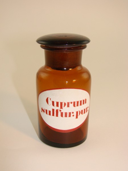 Apothekenflasche "Caprum sulfur. pur.".