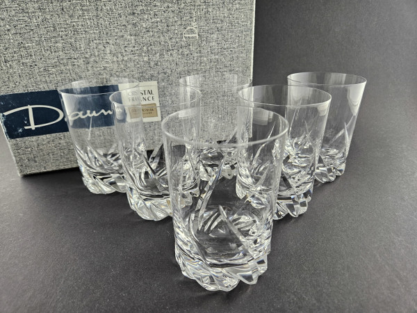 6 Bechergläser / Whisky / Tumbler Serie BLENEAU, sig. Daum / Frankreich.